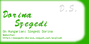 dorina szegedi business card